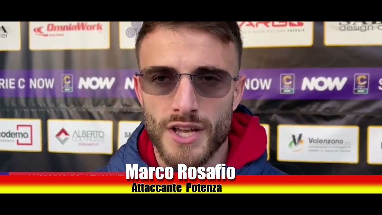 Post gara Potenza Vs Messina: Marco Rosafio ( attaccante Potenza )