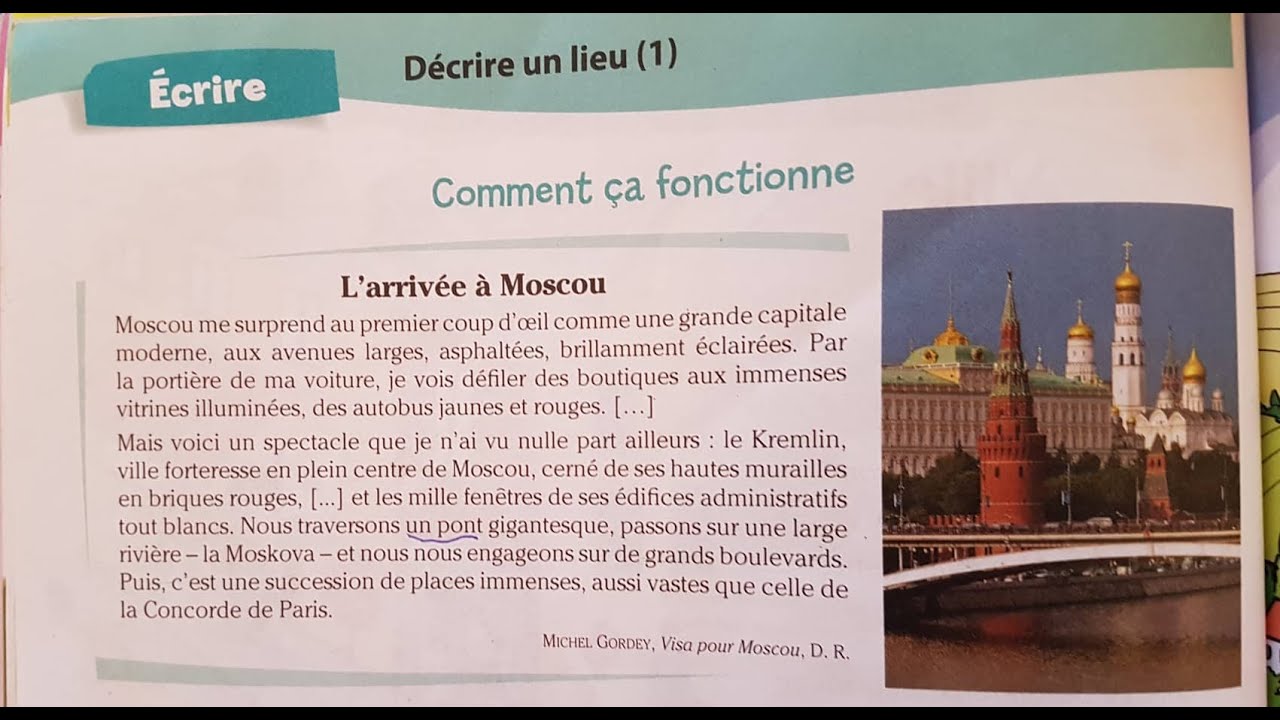 Unité 7/Production écrite: Décrire un lieu * Moscou*