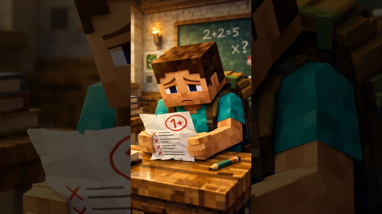 BRAT MIAŁ PECHA W SZKOŁĘ 👨🏻&zwj;🏫 #shorts #minecraft