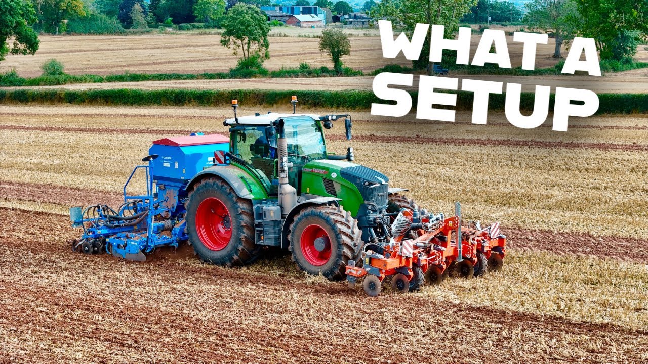 Drilling Stubble turnips - JP PRICE - #fendt #ryetec #lemken