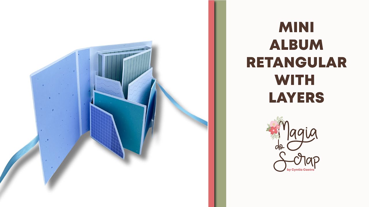 mini album retangular with layers