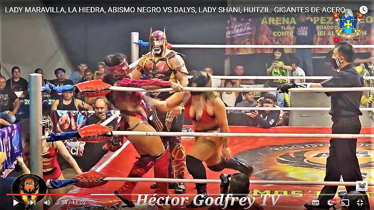 LADY SHANI, DALYS Y HITZIL VS  LADY MARAVILLA, LA HIEDRA, ABISMO NEGRO. GIGANTES DE ACERO.