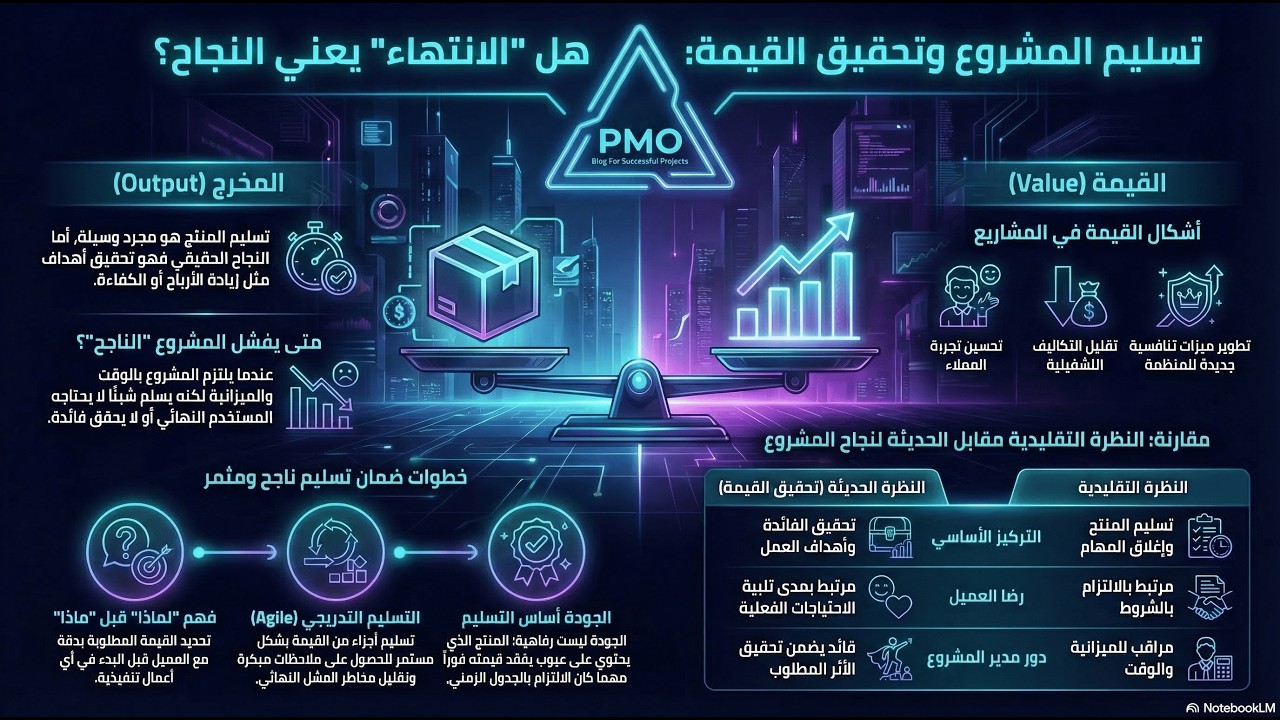 الحلقة 8: الركيزة السادسة - تسليم المشروع وتحقيق القيمة الحقيقية للعميل