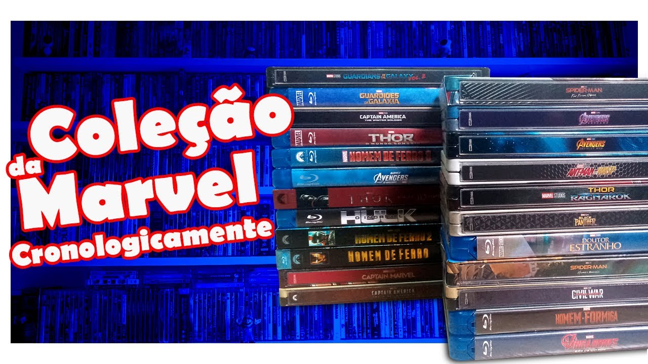 Blu-ray e Steelbooks dos filmes da Marvel em ordem cronológica!