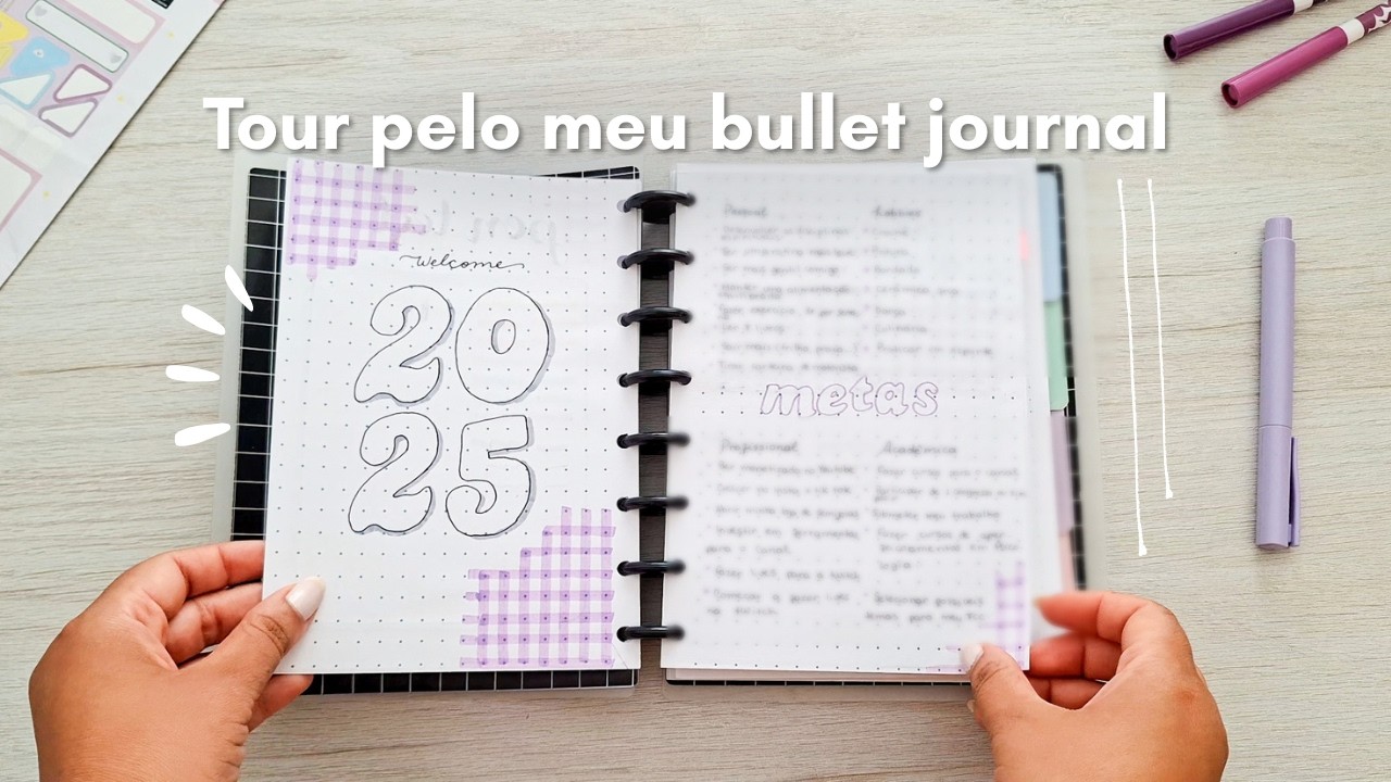 TOUR PELO MEU BULLET JOURNAL 2025 ✨️