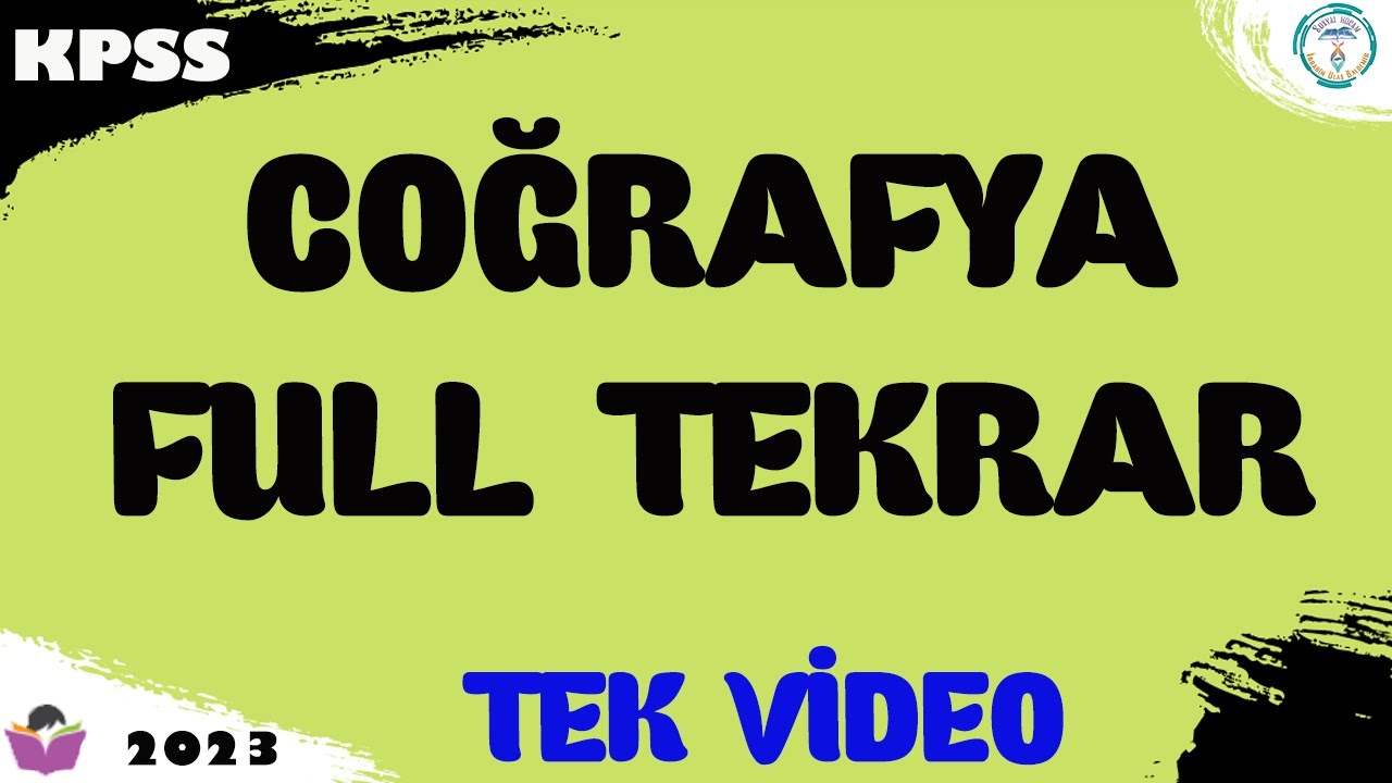 2024 KPSS Coğrafya Full Tekrar Konu Anlatımı