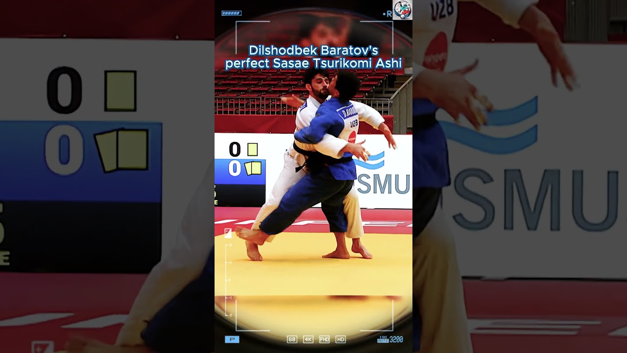 Dynamic Sasae Tsurikomi Ashi: Dilshodbek Baratov's Unmatched Technique! 🌪️💪 #shorts