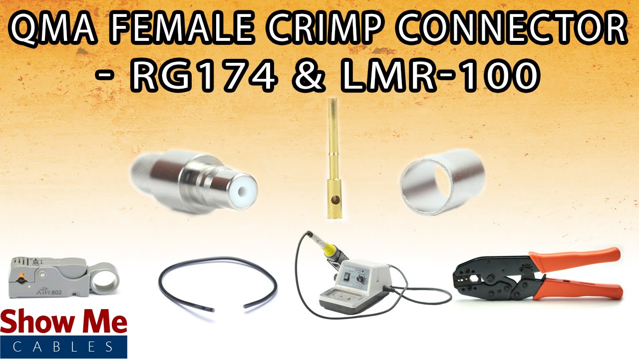 QMA Female Crimp Connector For RG174 & LMR-100 - Perfect For DIY Installs!