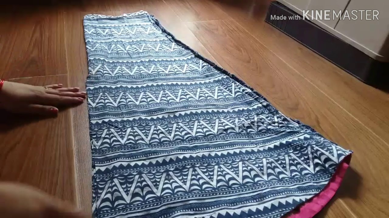 Convert old skirt into plazo/quickly make plazo in few step