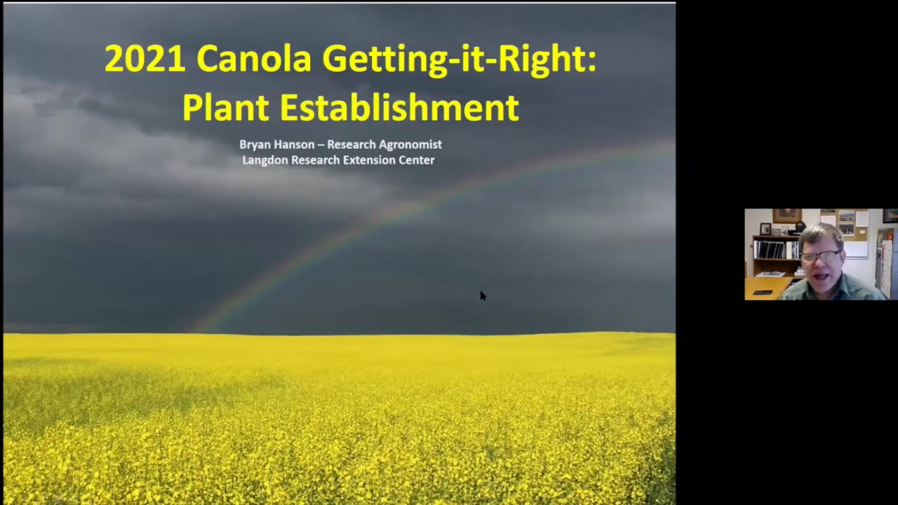 2021 Getting It Right Canola Production: #1 of 2 on Canola Plant Establishment