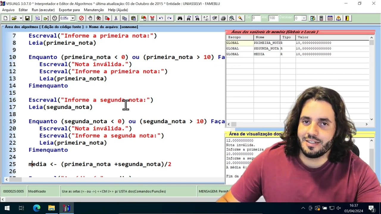 AULA 7 - APRENDENDO A PROGRAMAR - ESTRUTURA DE REPETIÇÃO 