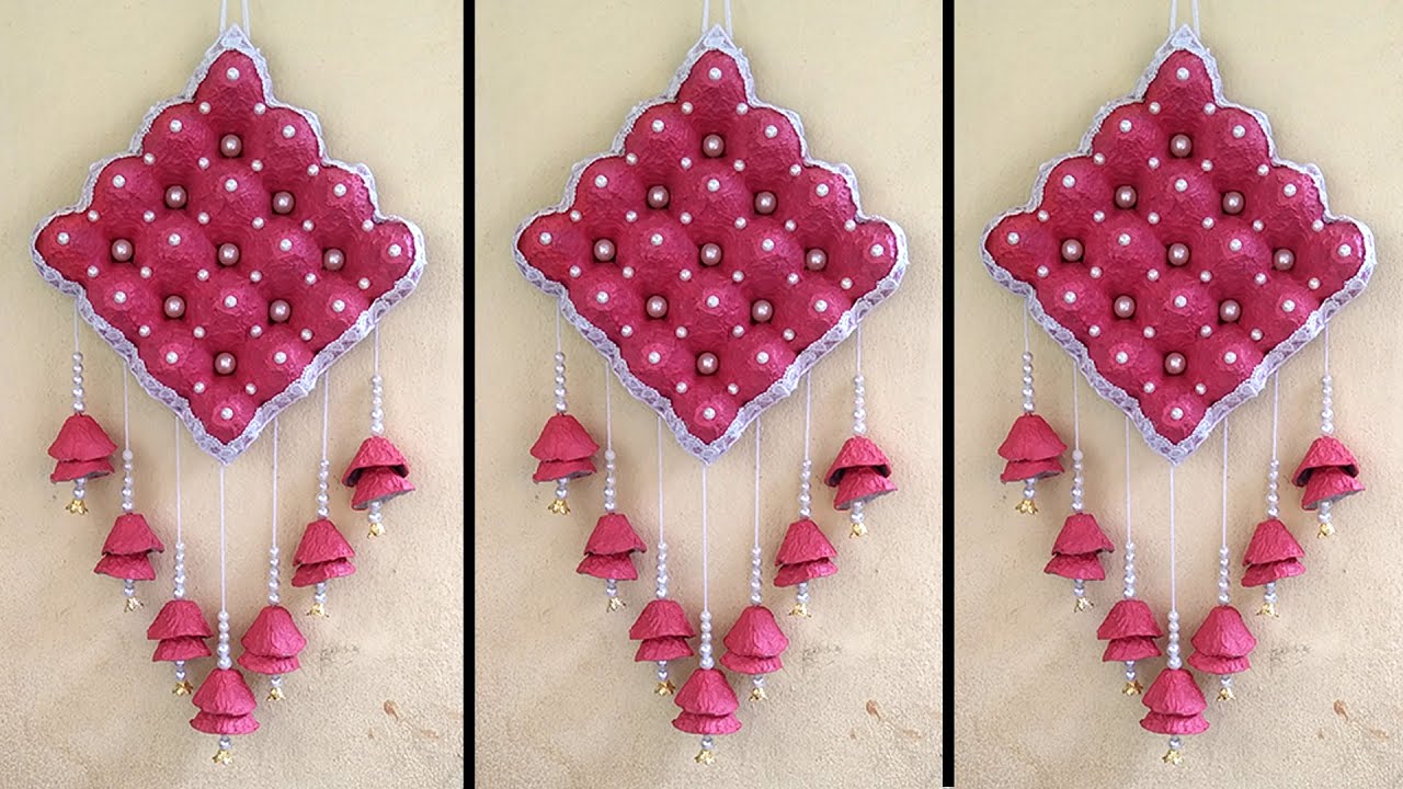 Wall hanging making with egg tray | Best out of waste | Easy diy making at home