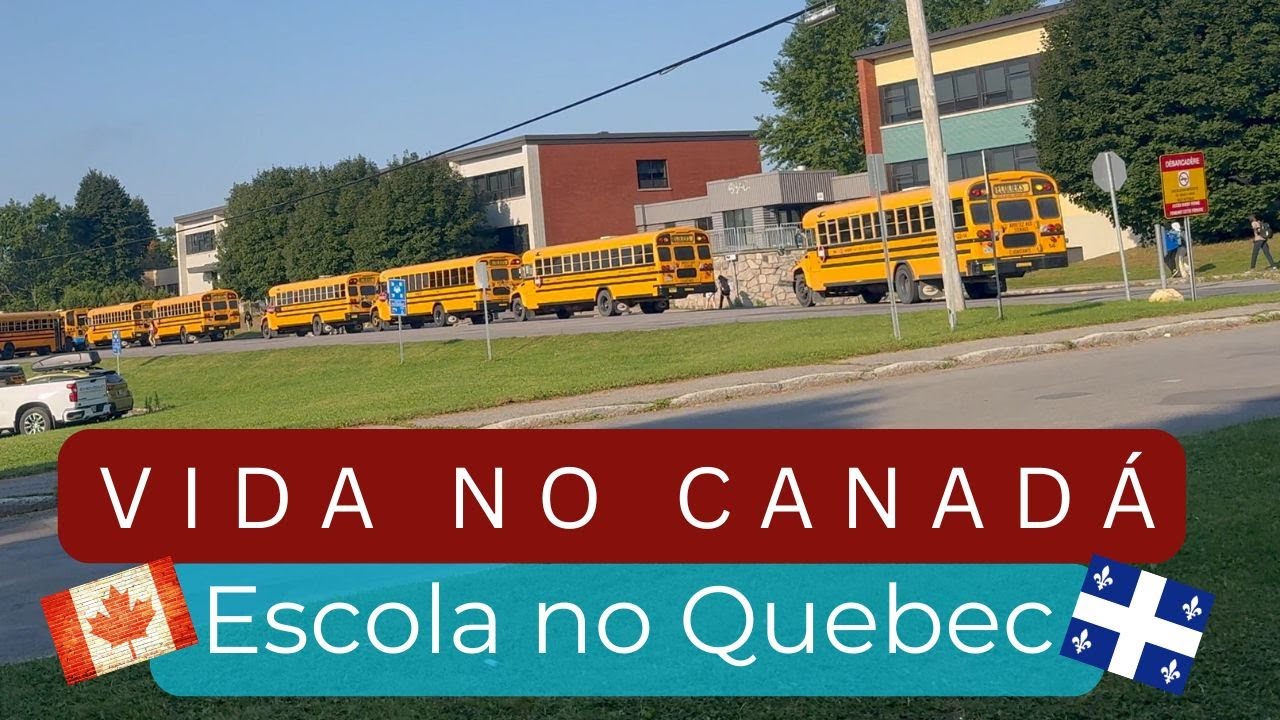 VIDA NO CANADÁ - levando meu filho na escola no Quebec