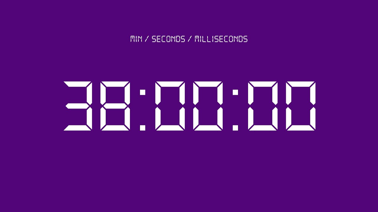 38 minute countdown timer
