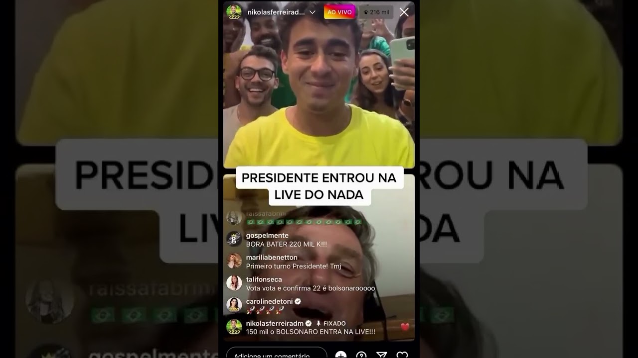 URGENTE - Jair bolsonaro entra na Live ao vivo com Nikolas Ferreira #not&iacute;cias #bolsonaro #live