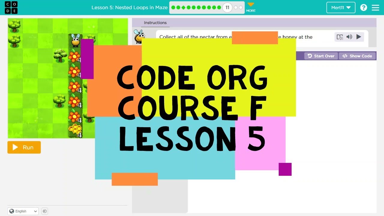 Code.org Course F Lesson 5 Nested Loops in Maze Code Org 2020 - Express Lesson 13 - D Lesson 12