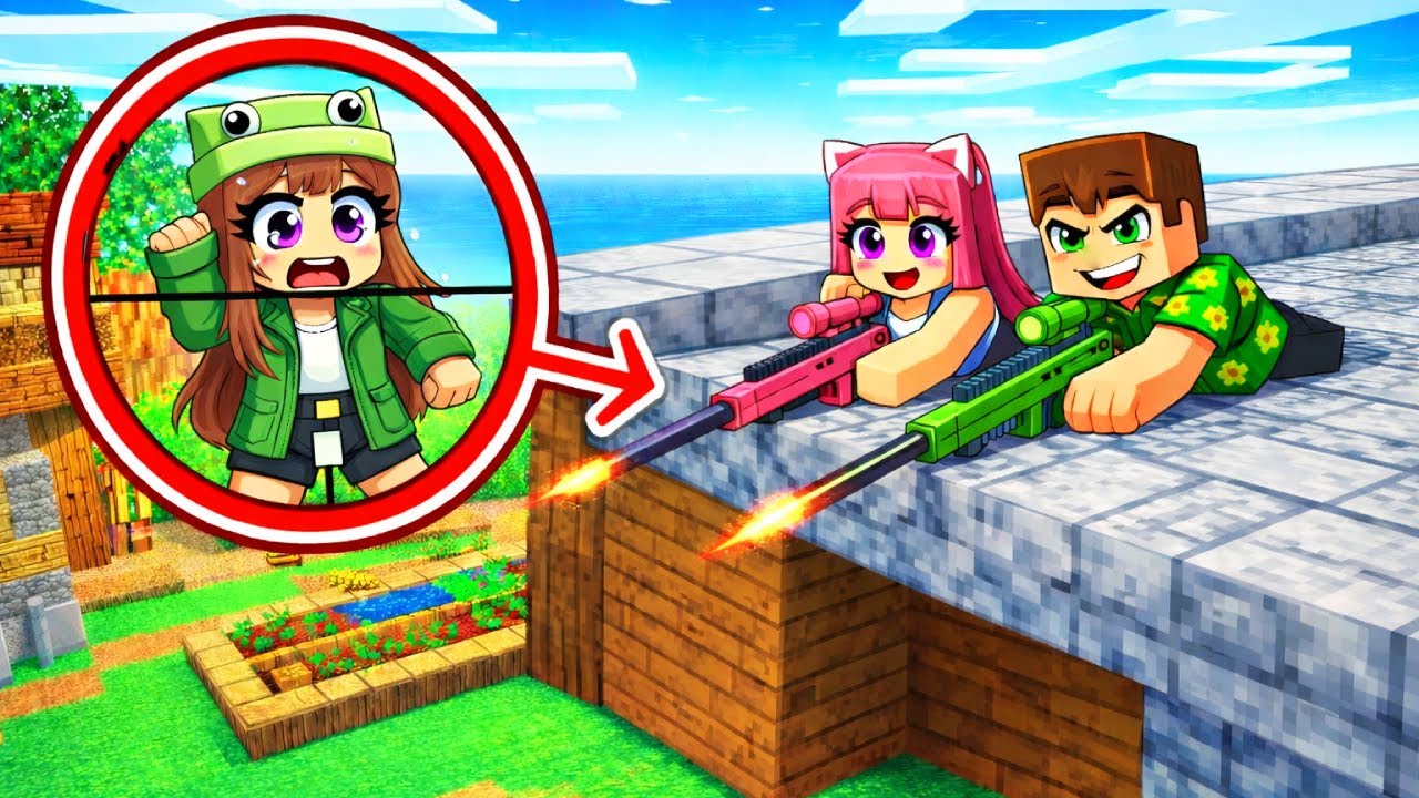 SALVEZ ORASUL cu un SNIPER SECRET in Minecraft!