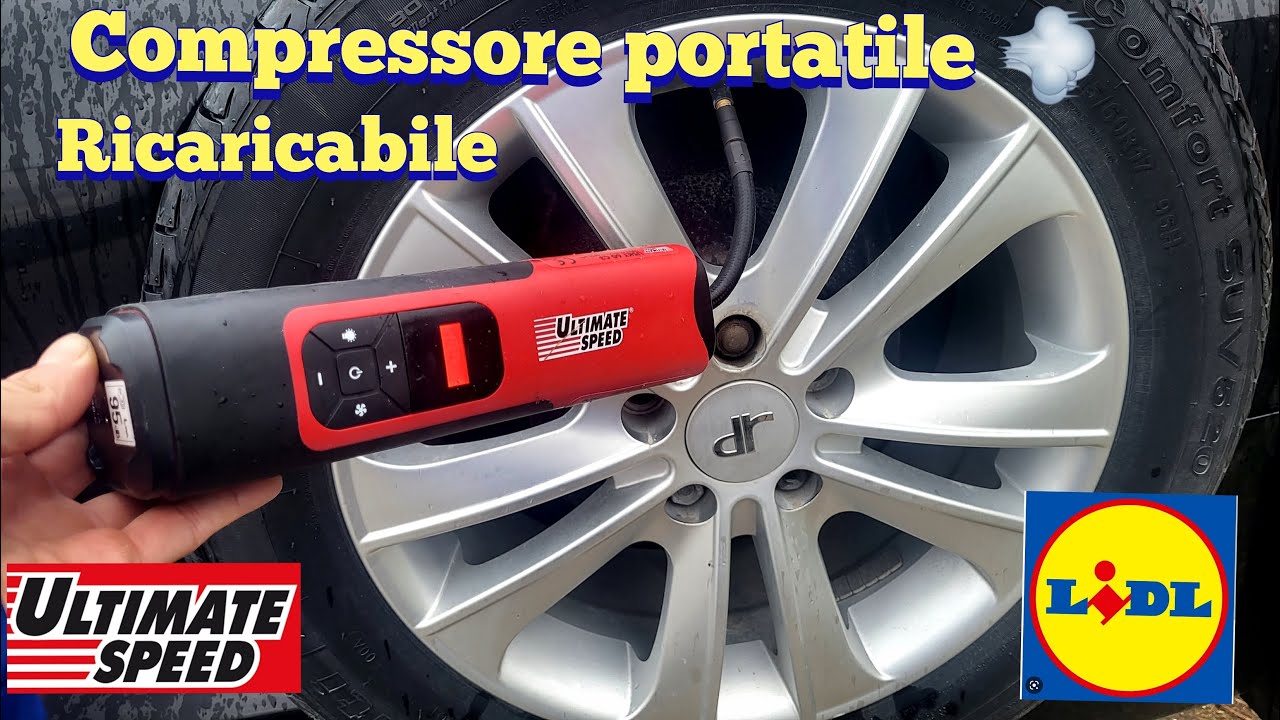 Compressore portatile ricaricabile ultimate speed uskt 60 c3 | by Lidl | auto moto bici e altro
