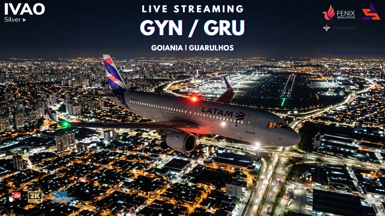MSFS 2020🔴 A320 LATAM 🛫 Goiania [ GYN|SBGO] 🛬 Guarulhos [GRU|SBGR]