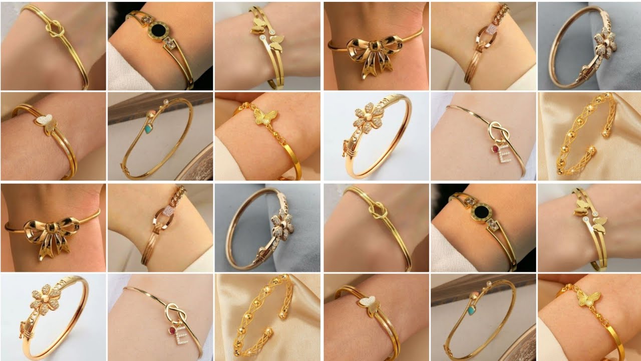 Gold Kada Bracelet Designs for Women ||Daily wear Gold Bracelet Designs ||Trendy Gold Bracelets 2025