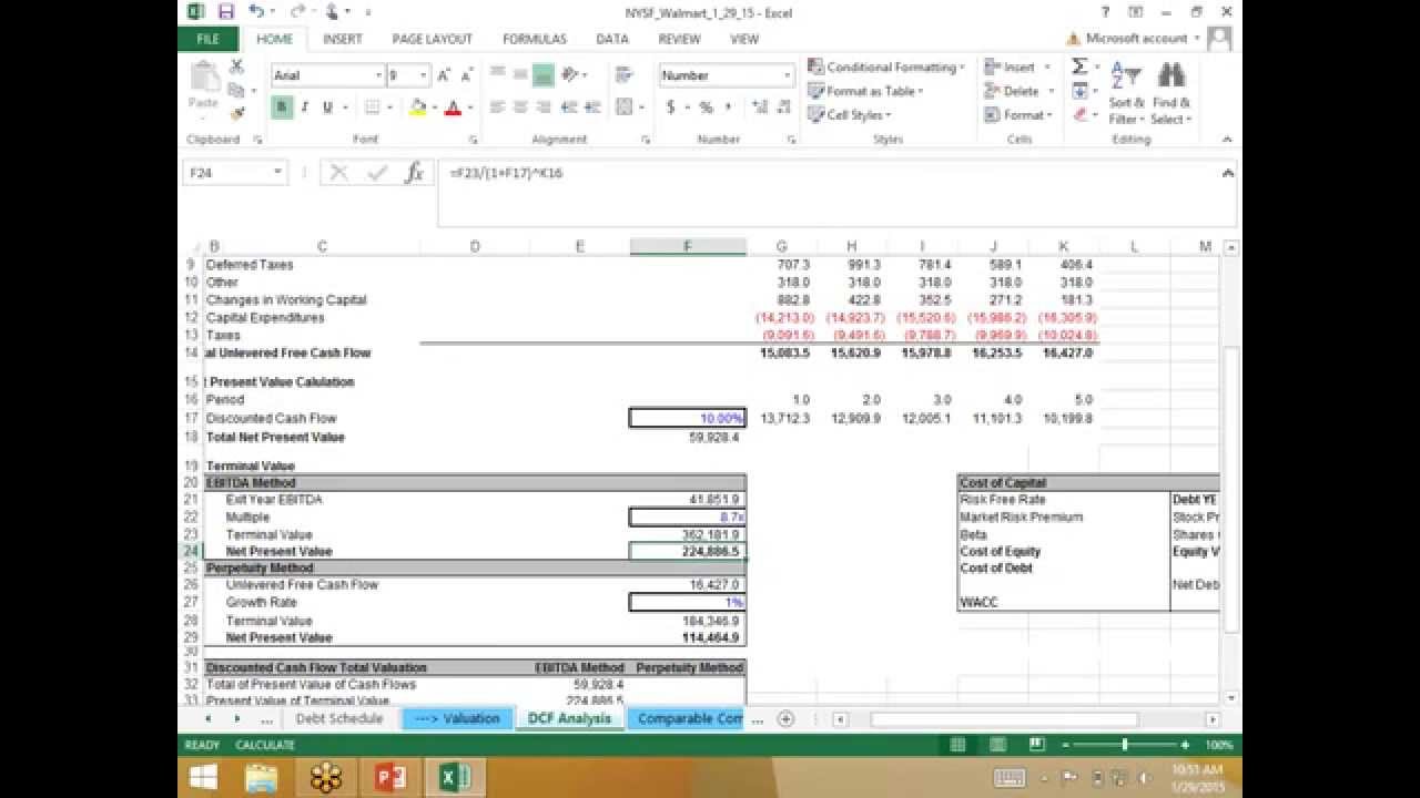 Valuation and Discounted Cash Flow Analysis (DCF)
