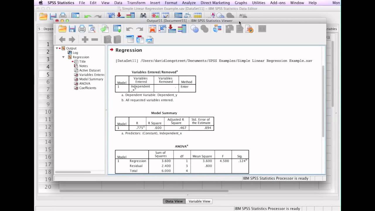 How to Calculate Linear Regression SPSS