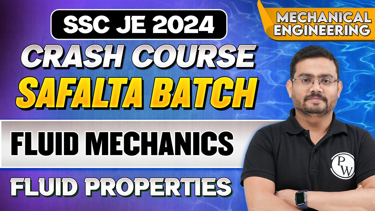 SSC JE 2024 | Fluid Mechanics & Hydraulic Machine | Fluid Properties | Mechanical Engineering