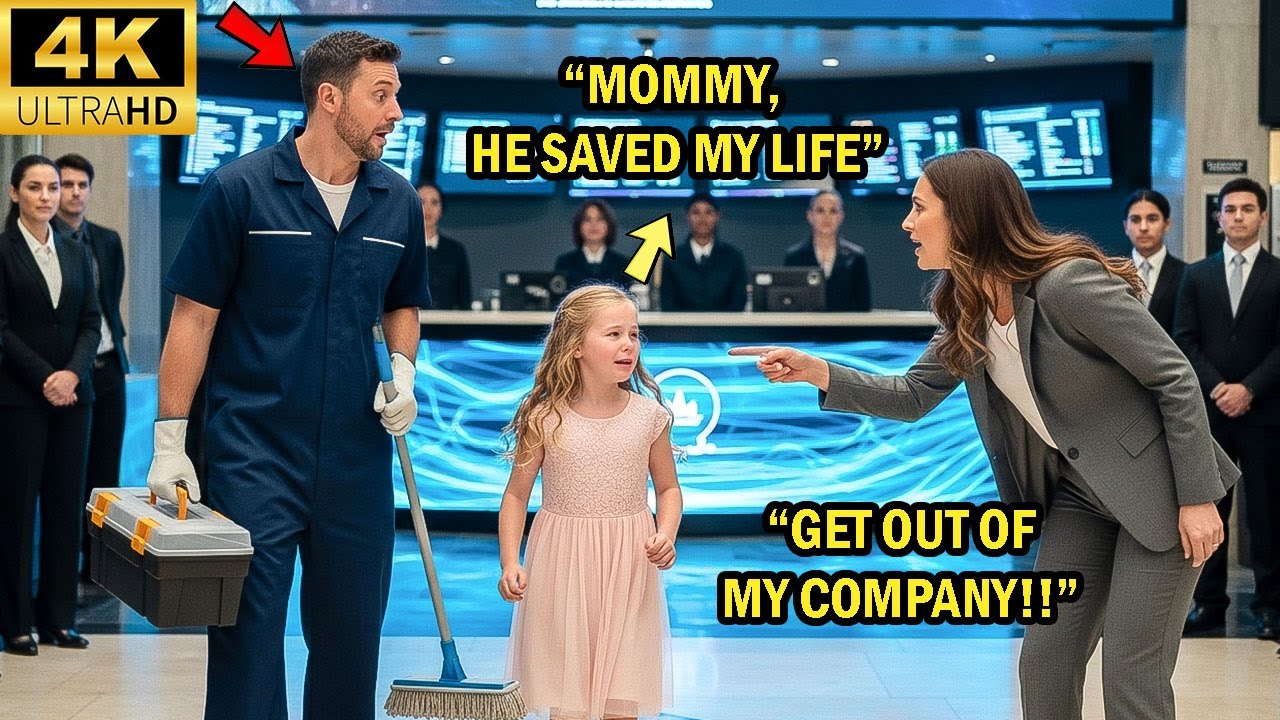 Single Dad Janitor Was Fired by the Billionaire CEO—Then Her Daughter Whispered, “He Saved My Life.”