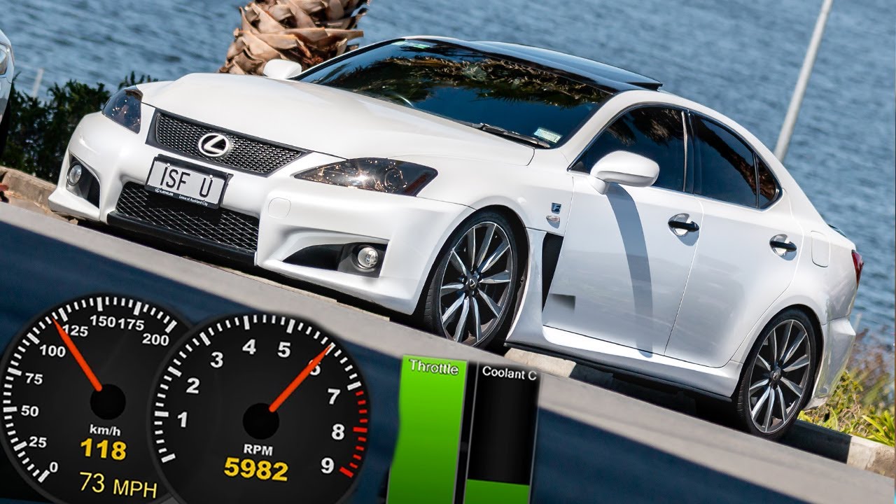 BEST Lexus V8 SOUND - Lexus ISF with Muffler Delete [SUPER HIGH QUALITY SOUND]