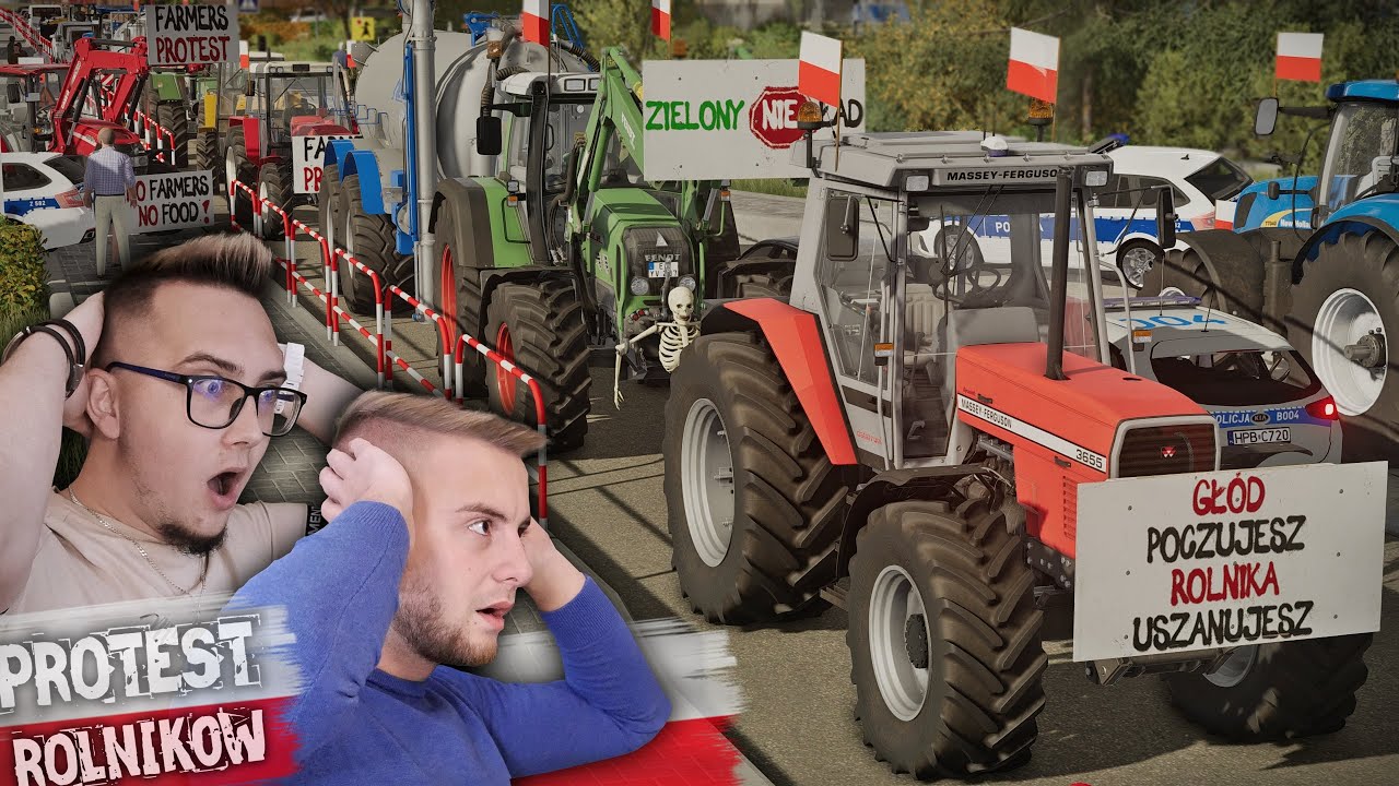JEDZIEMY NA STRAJK ROLNIKÓW [FS22] 😱 Koszenie QQ Na Ziarno 🔥  
