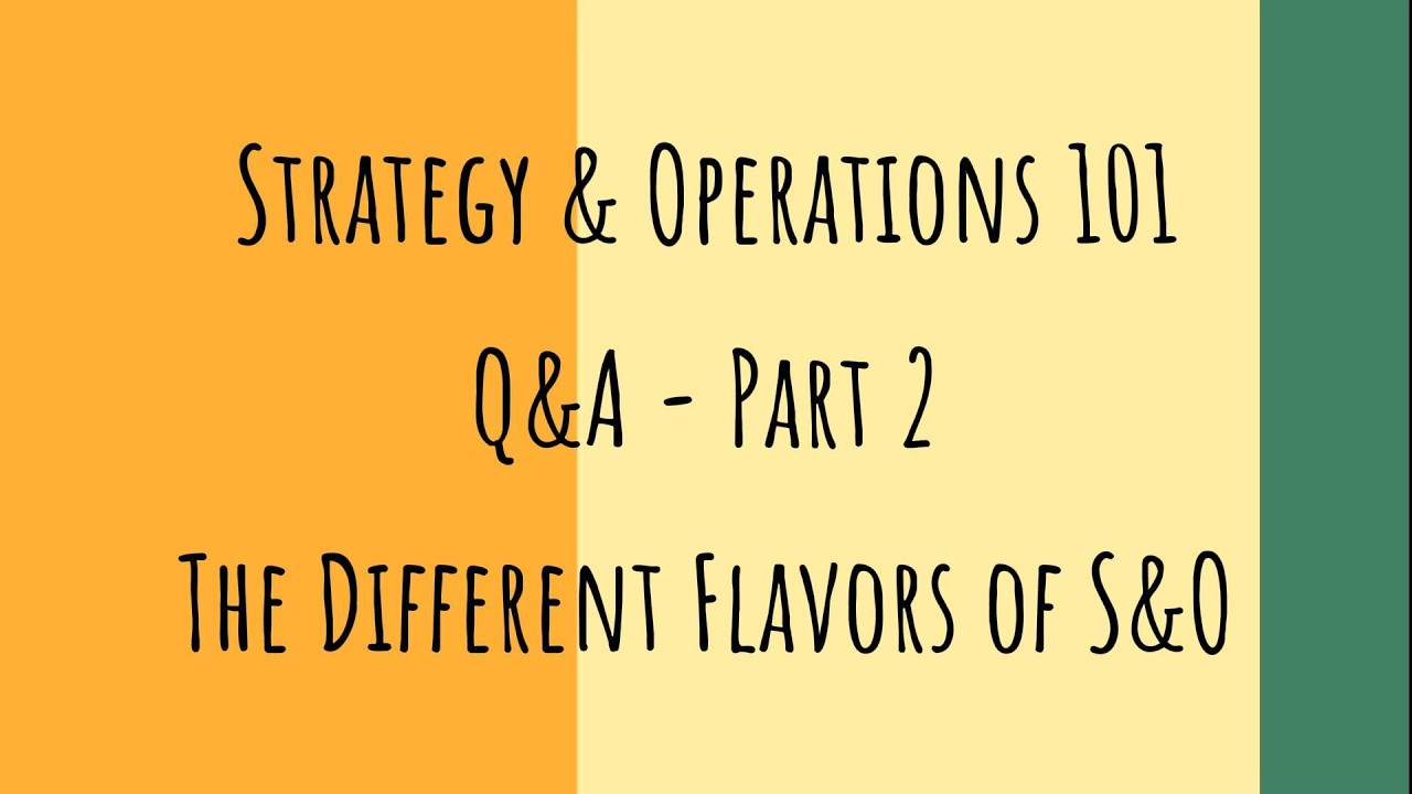 What Does S&O Actually Look Like in Startups vs. Big Companies? | S&O 101 Q&A Part 2