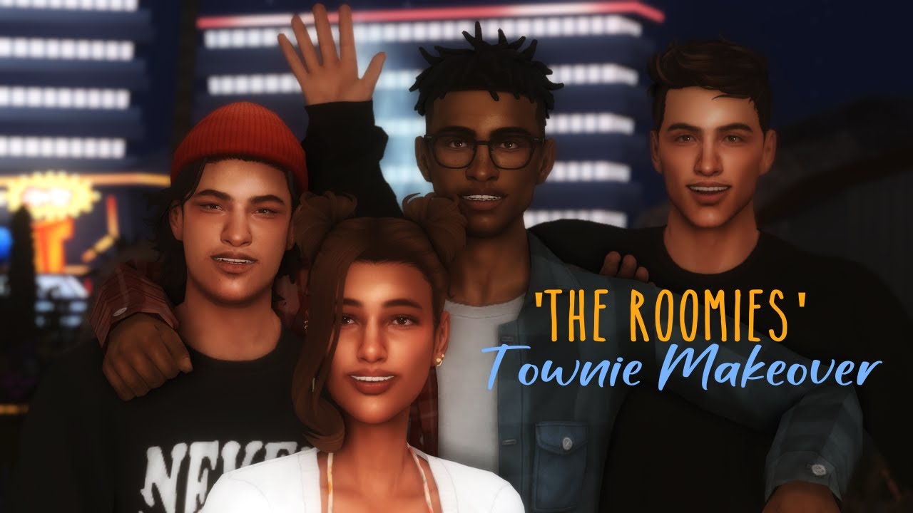 Преображение горожан | Семья &laquo;Соседи по комнате&raquo; | Sims 4 CAS |