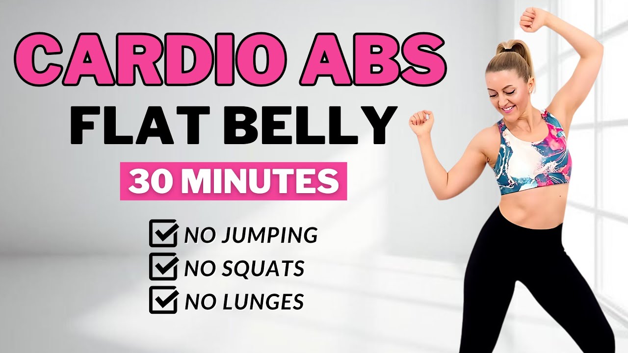 🔥30 Min STANDING CARDIO ABS Workout🔥Lose Belly Fat & Get Abs🔥No Jumping🔥No Repeat🔥#BurpeeGirl #2025