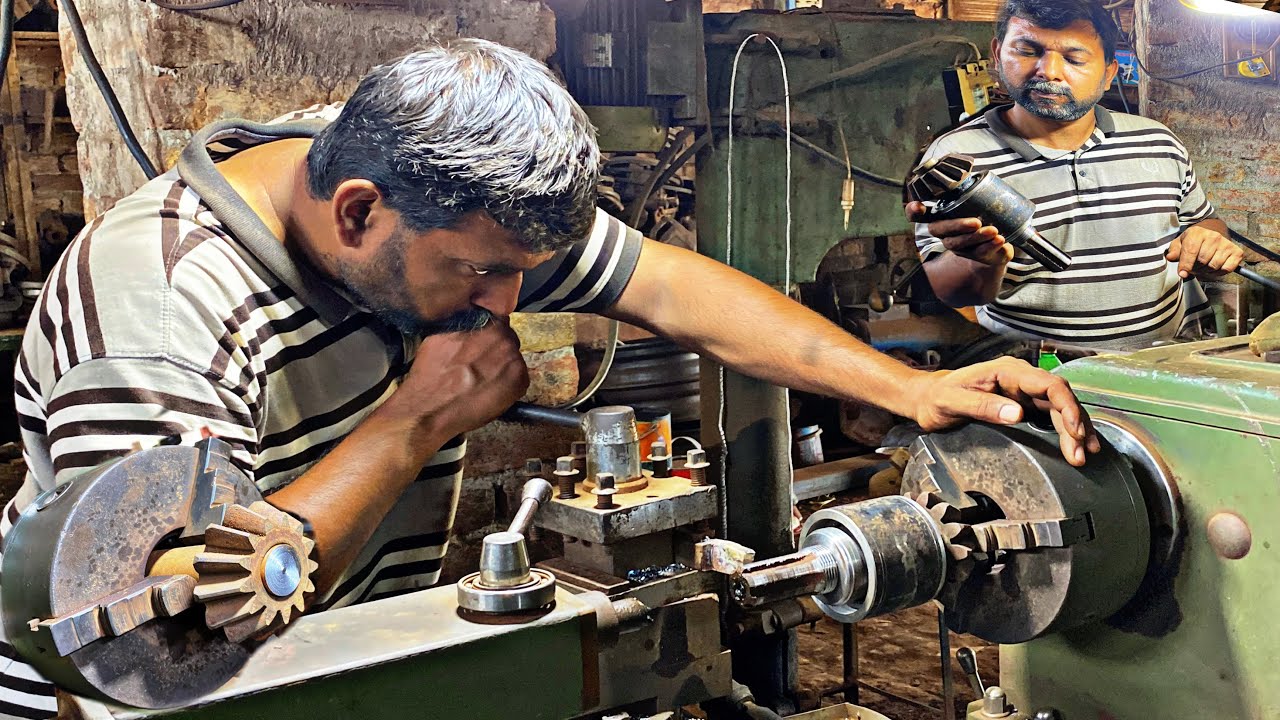 Amazing process new model gear box axle And bearing size and bush work in local factory 