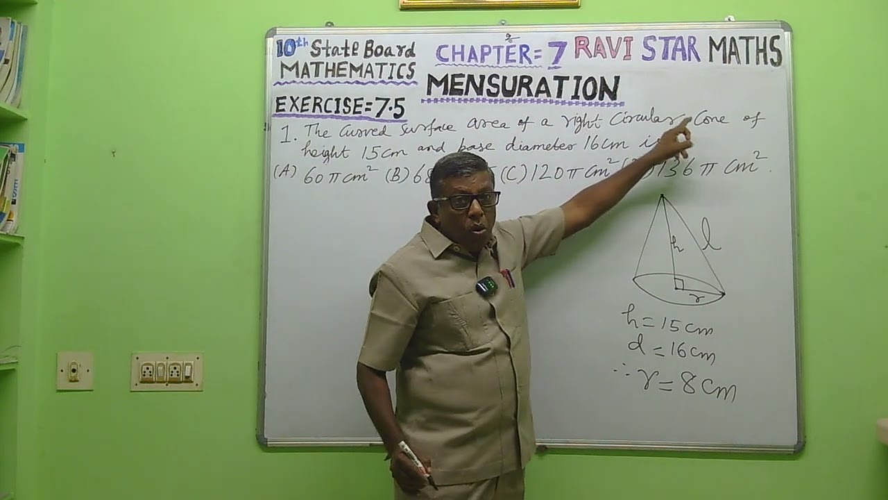 RAVI STAR MATHS,10th Maths,(STATE BOARD),{MENSURATION},[EXERCISE=7.5],Q.1