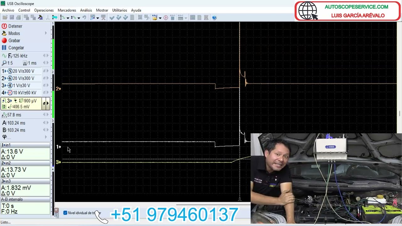 SINCRONIZAR CANALES EN DIAGNOSTICO DE DOS PRIMARIOS CON USB AUTOSCOPE