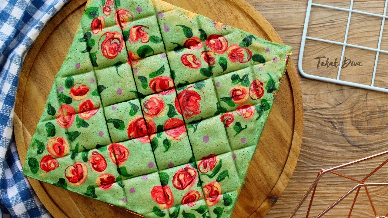 CARA MENCORAK VINTAGE ROSES CANTIK MARBLE CAKE | DRAW ON MARBLE CAKE | PASTEL VINTAGE ROSES DESIGN
