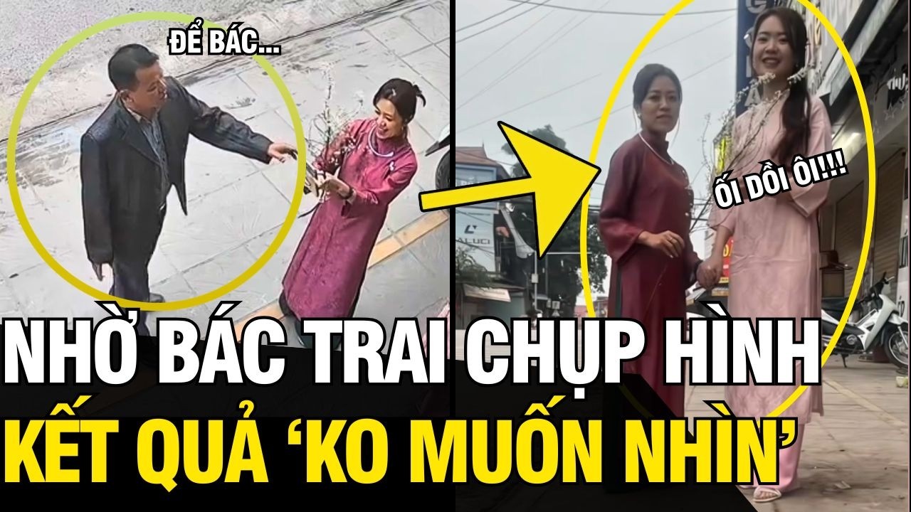 Thấy 2 cô gái LOAY HOAY CHỤP HÌNH, bác trai qua HỖ TRỢ và cái kết như KÍNH CHIẾU YÊU