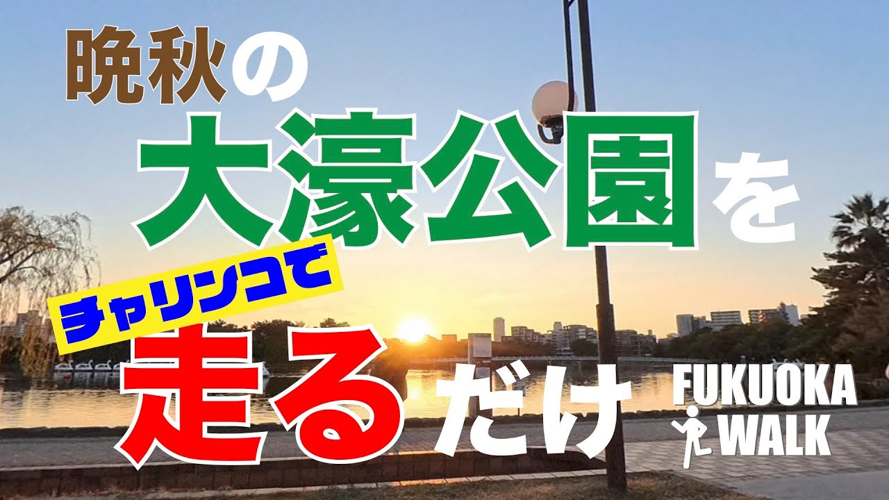 晩秋...てか、もう冬の大濠公園をチャリチャリで走ってみた。