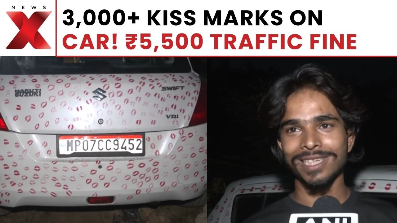 Gwalior Viral Car Covered In 3,000+ Lipstick Kisses Gets ₹5,500 Fine | NewsX