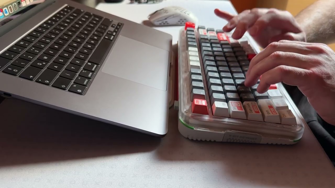 NuPhy Kick75 typing sound test with the NuPhy Raspberry switches