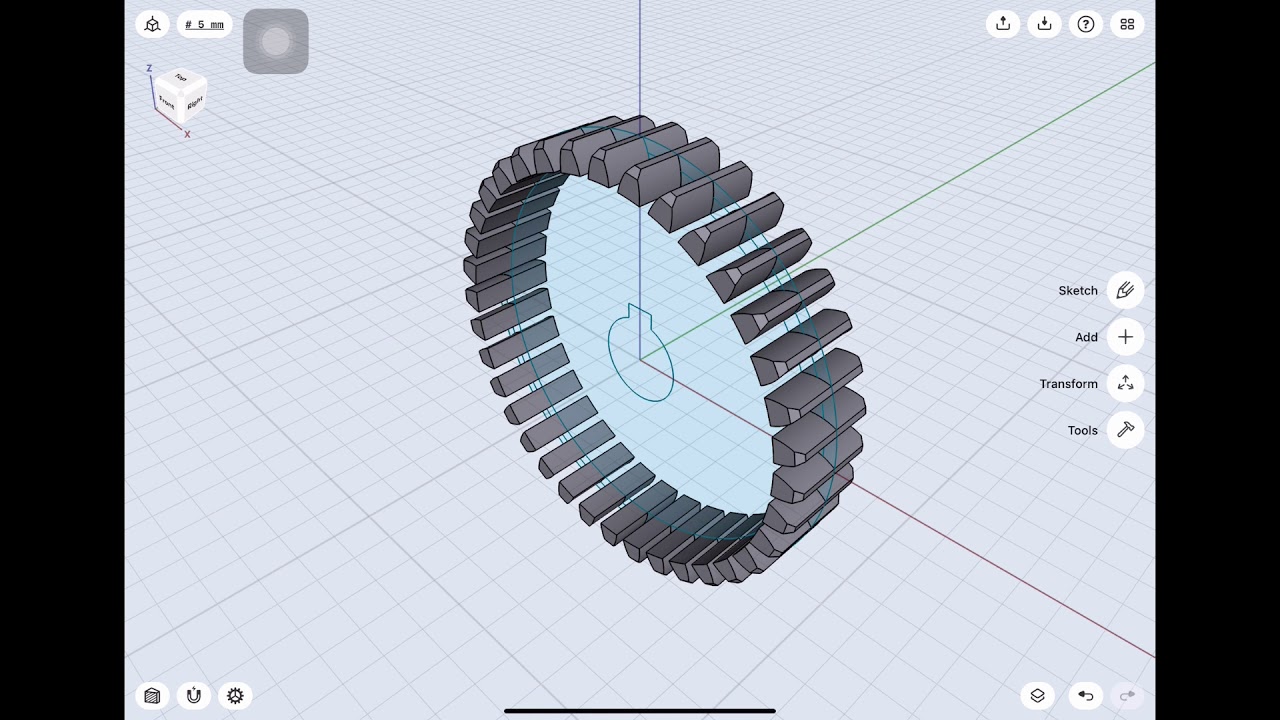 [How to Shapr3D] Spur Gear 2D to 3D drawing 148