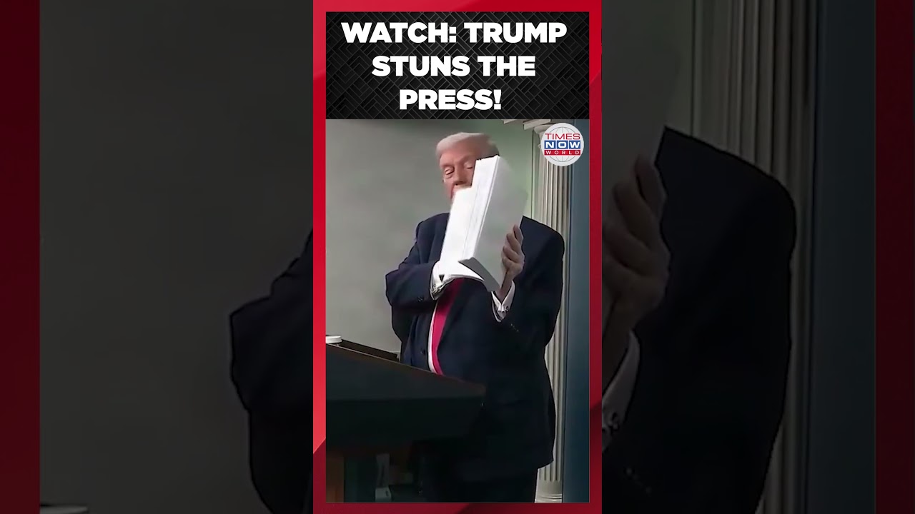 Donald Trump Throws Papers In White House At Press  #shorts