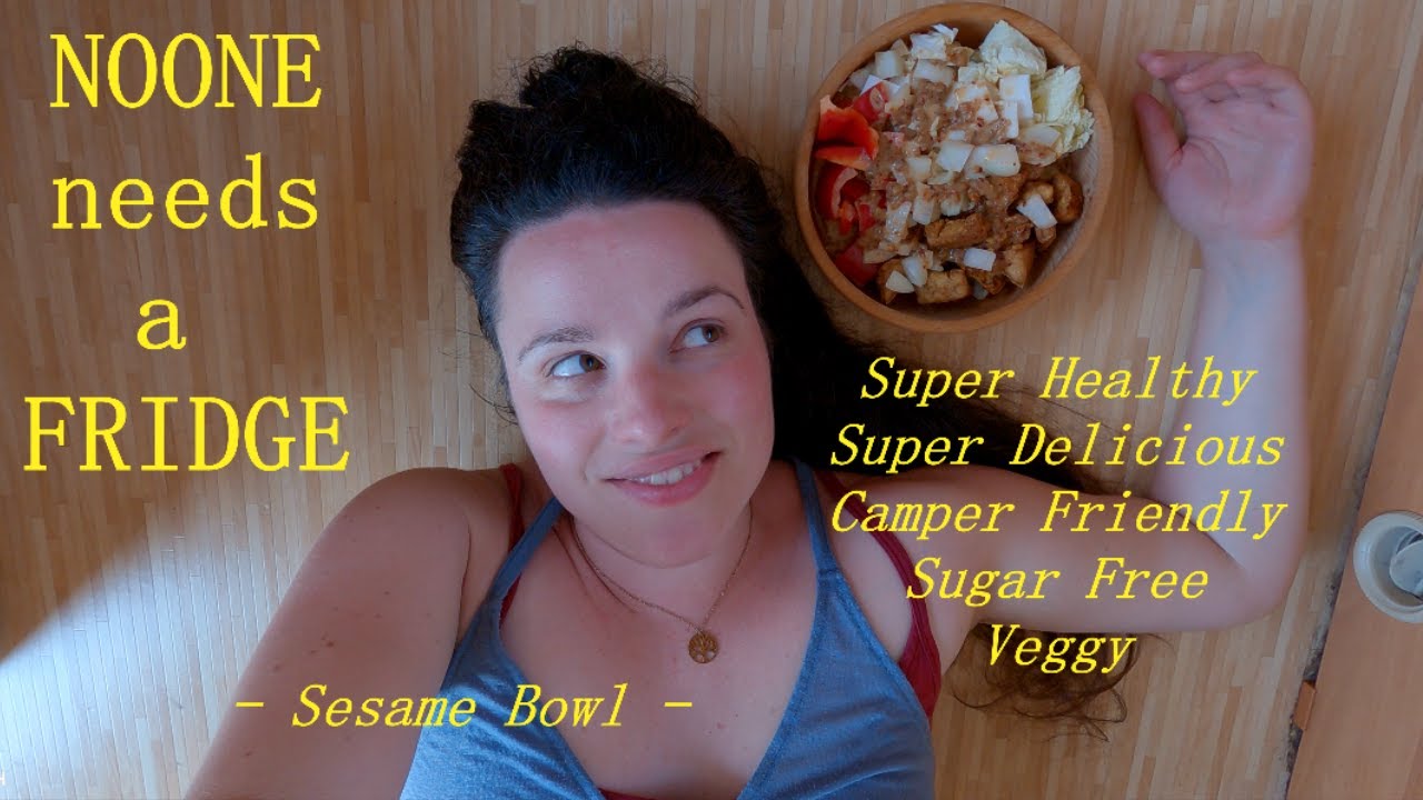 No Fridge Summer Cooking in a Camper - Sesame Chinoa Bowl
