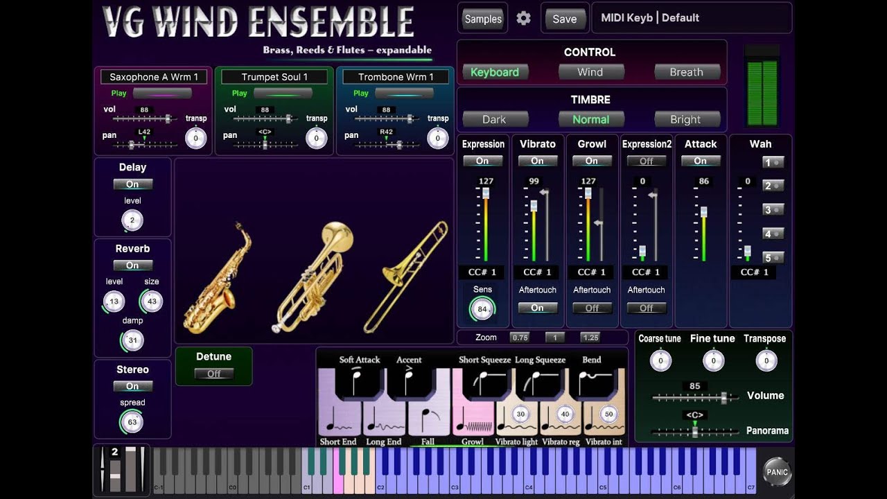 VG Wind Ensemble Virtual Instrument - Sound Showcase, Wind & MIDI Controllers, VST, AU, Standalone.