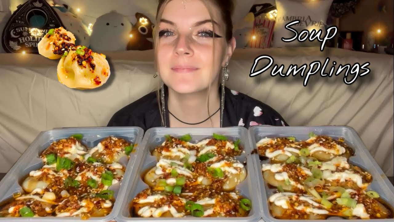 CHILI SOUP DUMPLINGS MUKBANG! (Vegan) (No Talking)