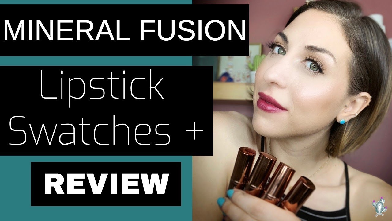 Mineral Fusion Lipstick Swatches and Review