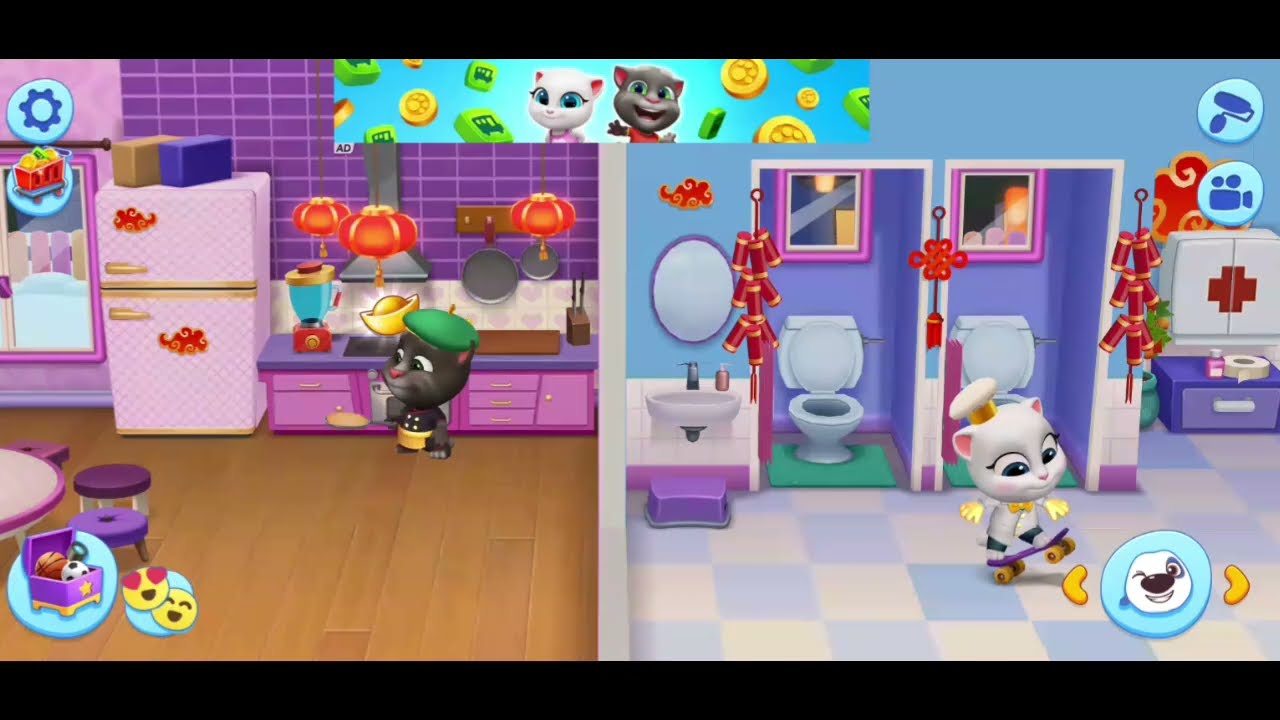 My Talking Tom Friends: Sabko ek saath Washroom jana hai! 🚽