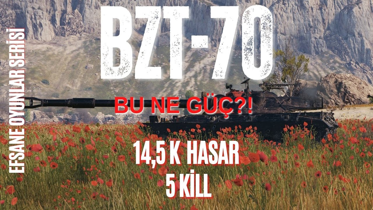 🚨 REKOR KIRILDI! BZT-70 ile 14.200 HASAR | World of Tanks Efsane Maç