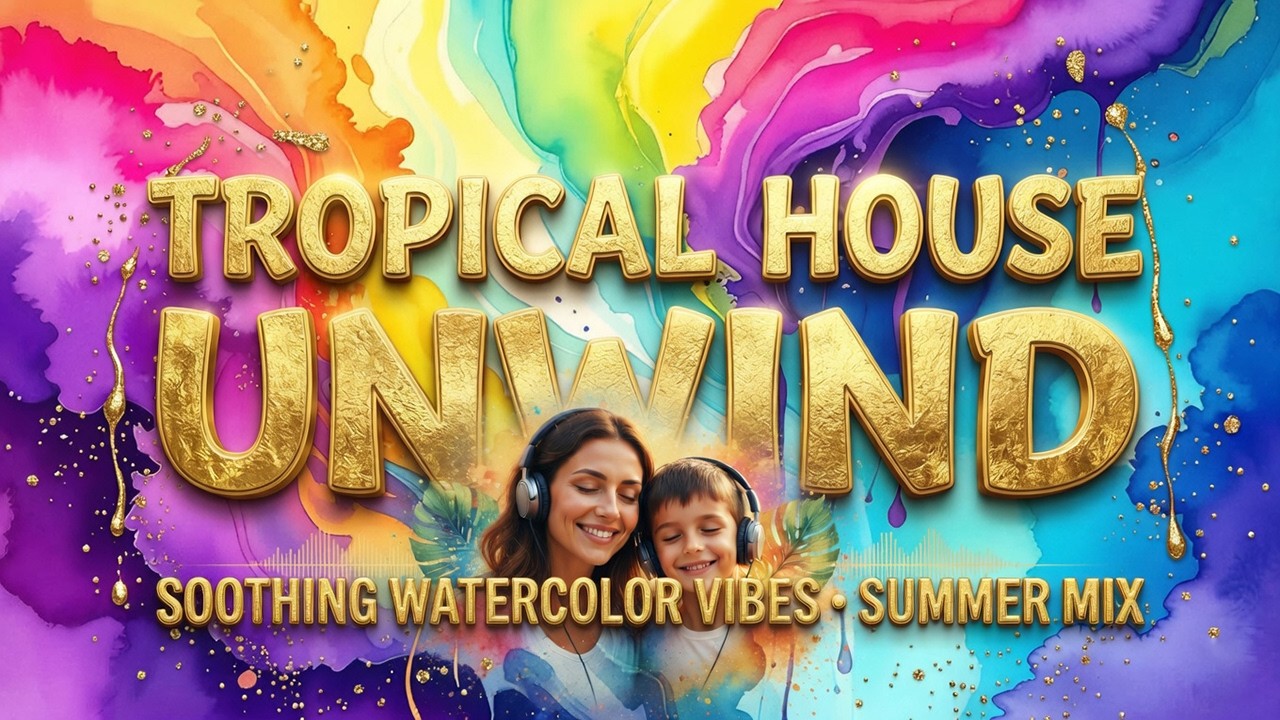 Cozy Winter Chillout 🎵 Relaxing Tropical House & Watercolor Visuals